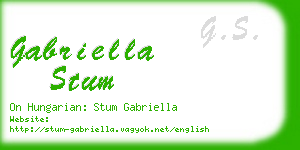 gabriella stum business card